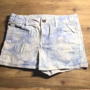 Girls acid wash jeans shorts